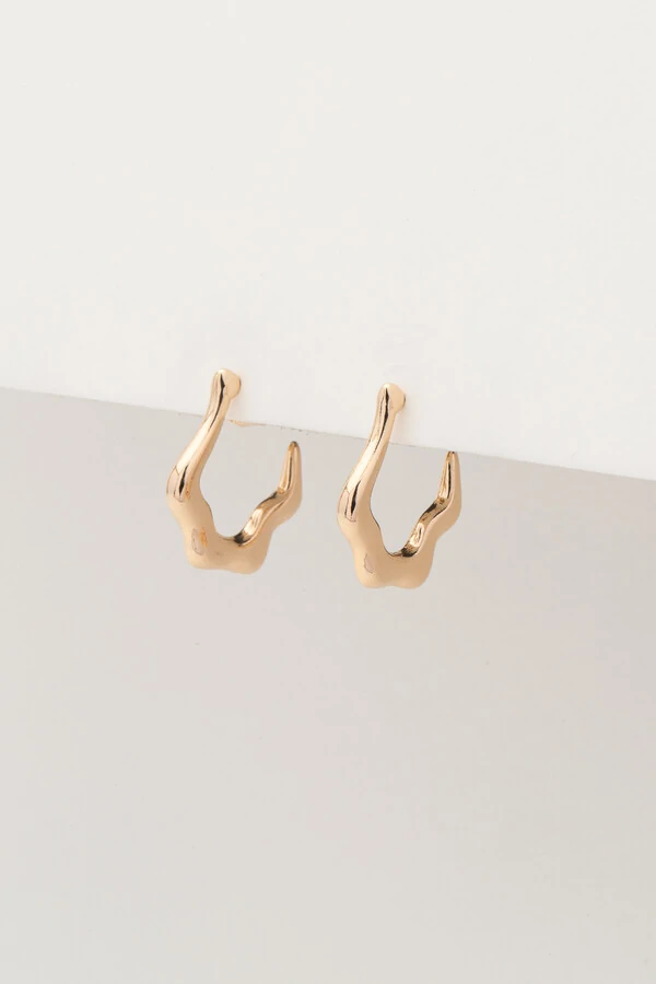 Brinco Argola Orgânica Dourado