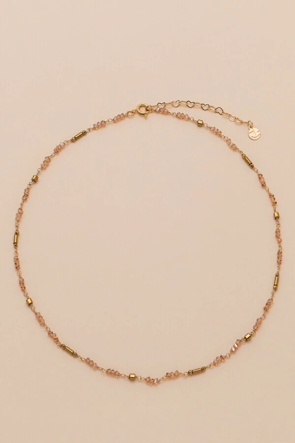 Colar Olbia Golden Hematita Banho Ouro 18K