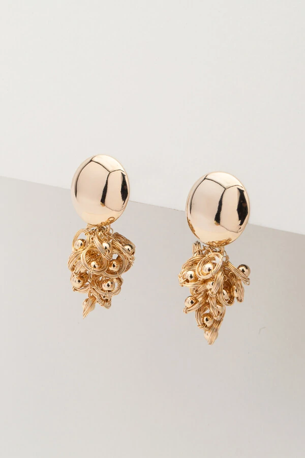 Brinco Dourado Pastilha Cachinhos