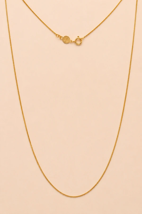 Colar Veneziana 60 cm Banho Ouro 18K