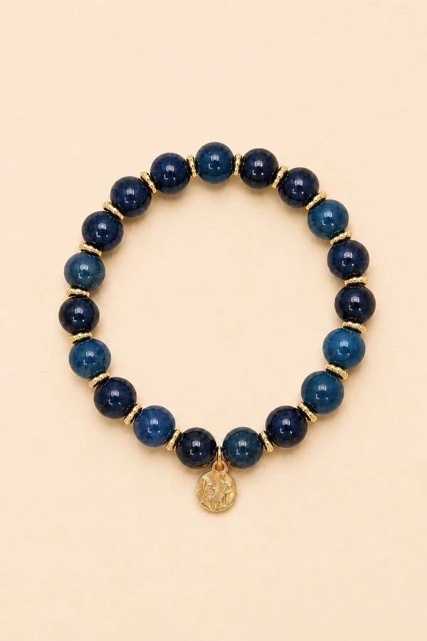 Pulseira Liza Apatita Banho Ouro 18K