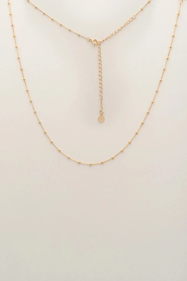 Colar Bolinhas Banho Ouro 18K