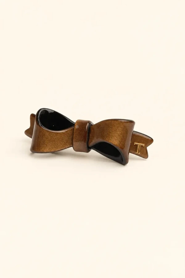 Presilha Laço P Dourado com Preto