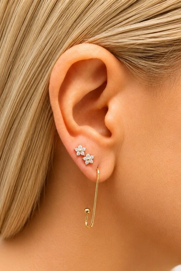 Brinco Argola Clip Banho Ouro 18K