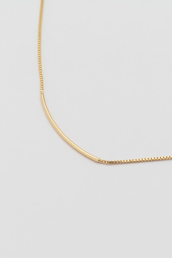 Colar Veneziana Palito Banho Ouro 18K