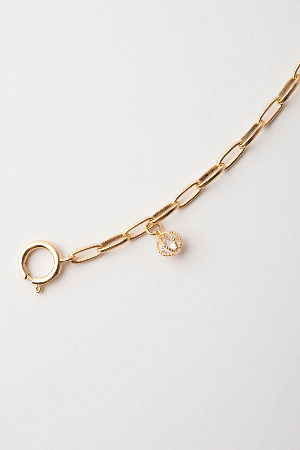 Pulseira Elos Cápsula Zircônia Banho Ouro 18k