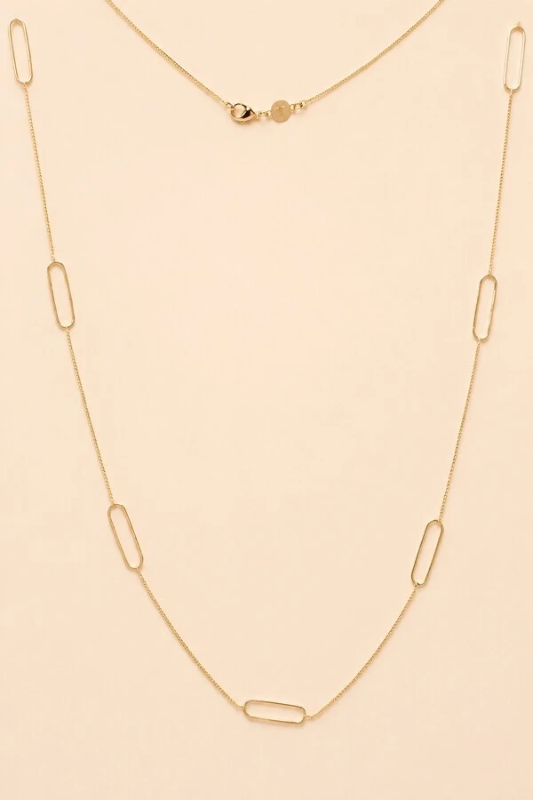Colar Dourado Elos Slim