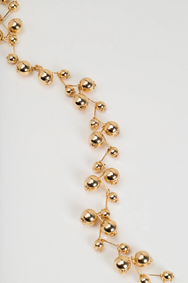 Colar Choker Zig Zag Bubbles Dourado