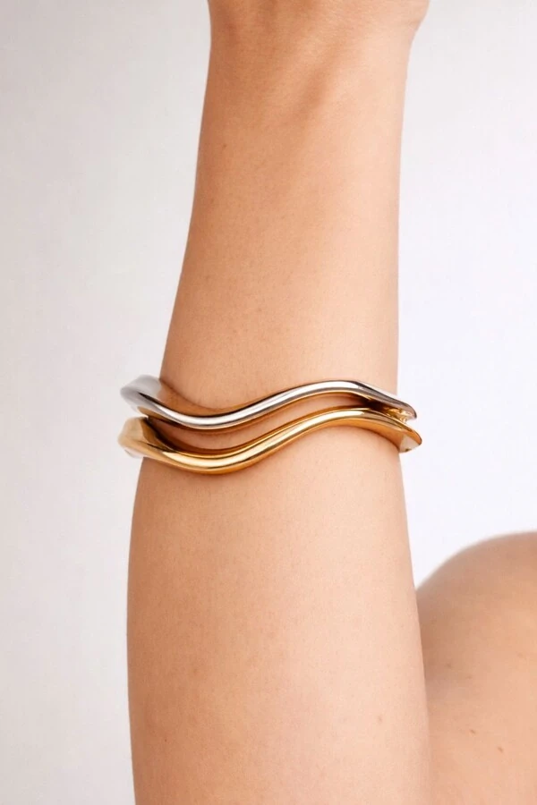 Pulseira Bracelete Onda Square