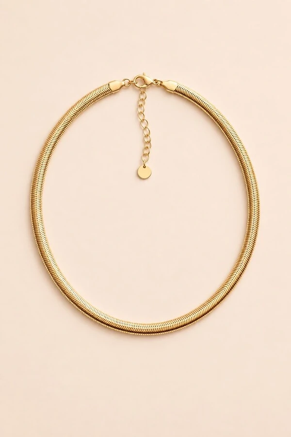 Colar Choker Snake Dourado