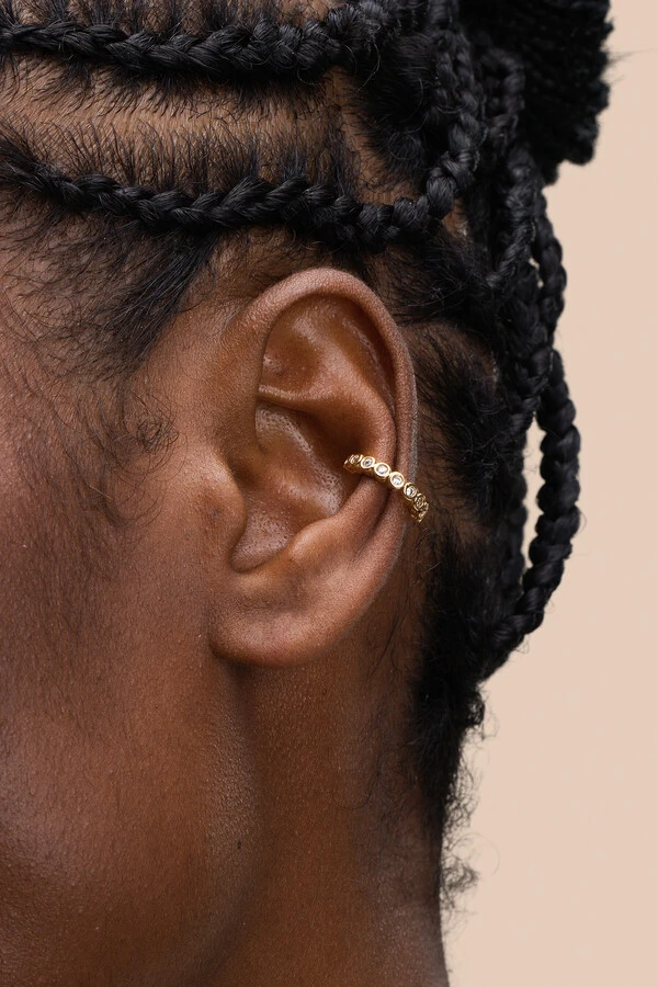 Piercing Fake Micro Zircônia Pé Banho Ouro 18K
