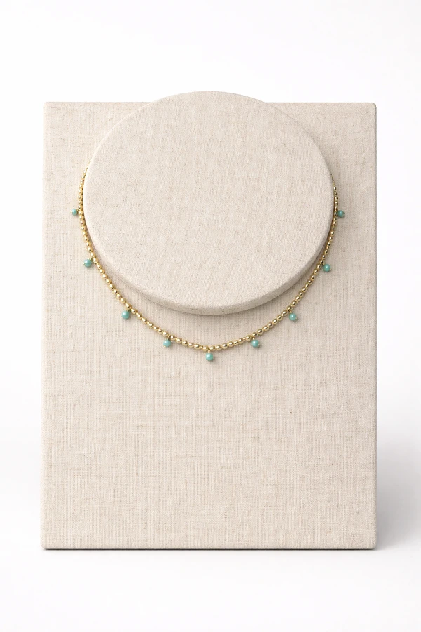 Colar Choker Esferas Dourada