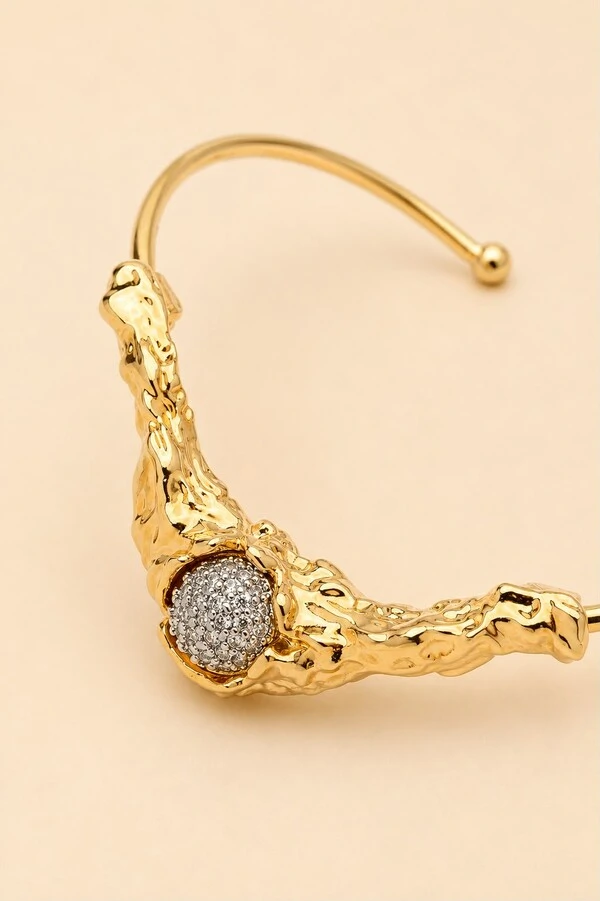 Pulseira Bracelete Lava Zircônia Cristal