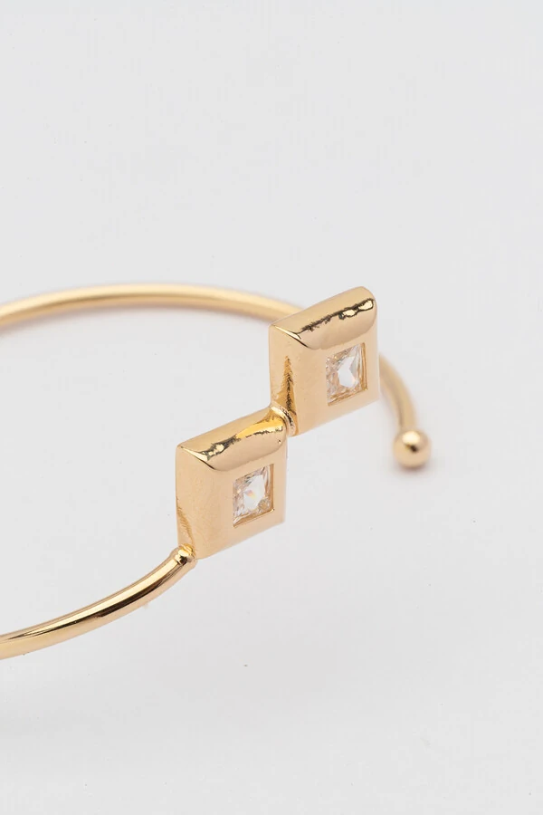 Pulseira Dourada Formas Zircônia