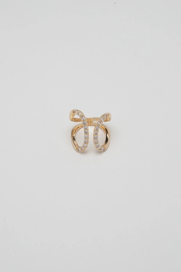 Anel Elegance Zircônia Banho Ouro 18K