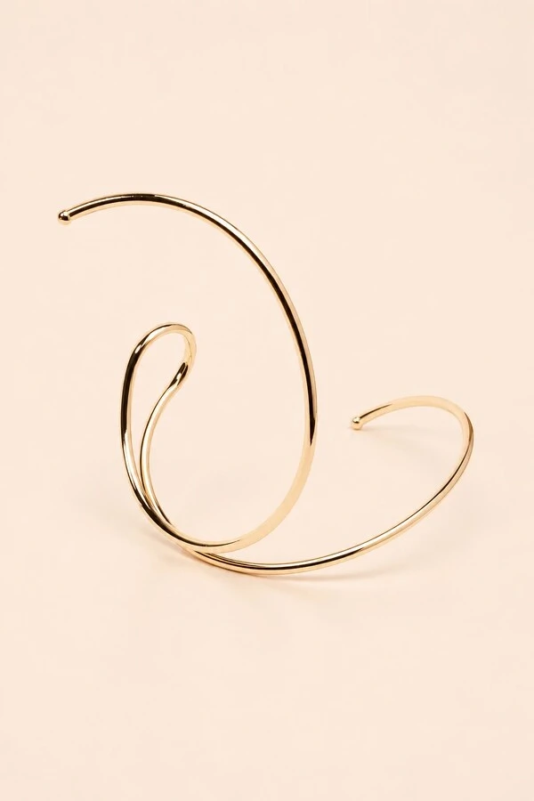 Pulseira Bracelete Dourada Fio Aberto