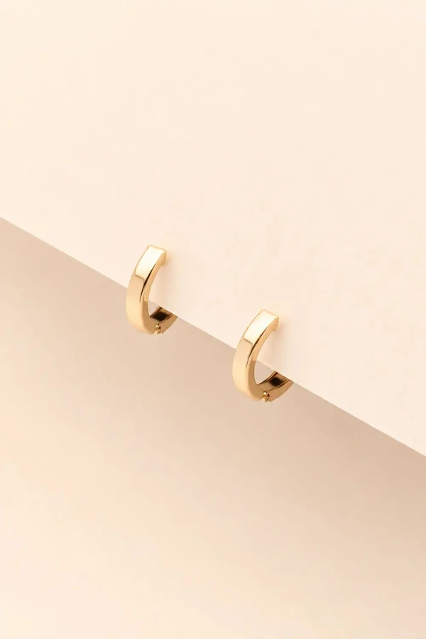 Argola Lisa Mola Banho Ouro 18K