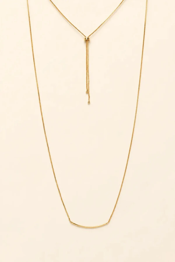 Colar Veneziana Palito Banho Ouro 18K