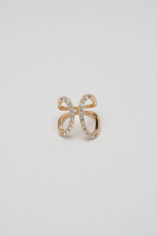 Anel Elegance Zircônia Banho Ouro 18K