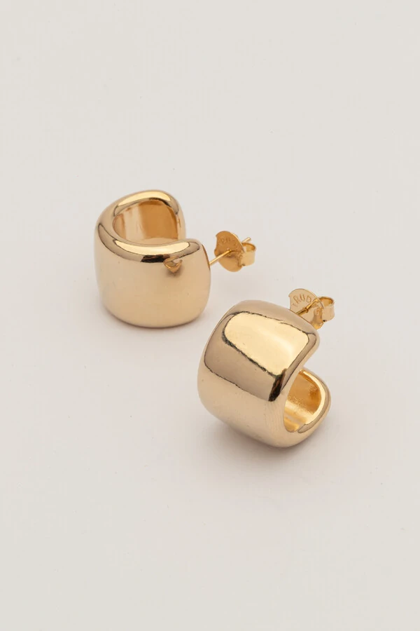 Brinco Dourado Argola Lisa