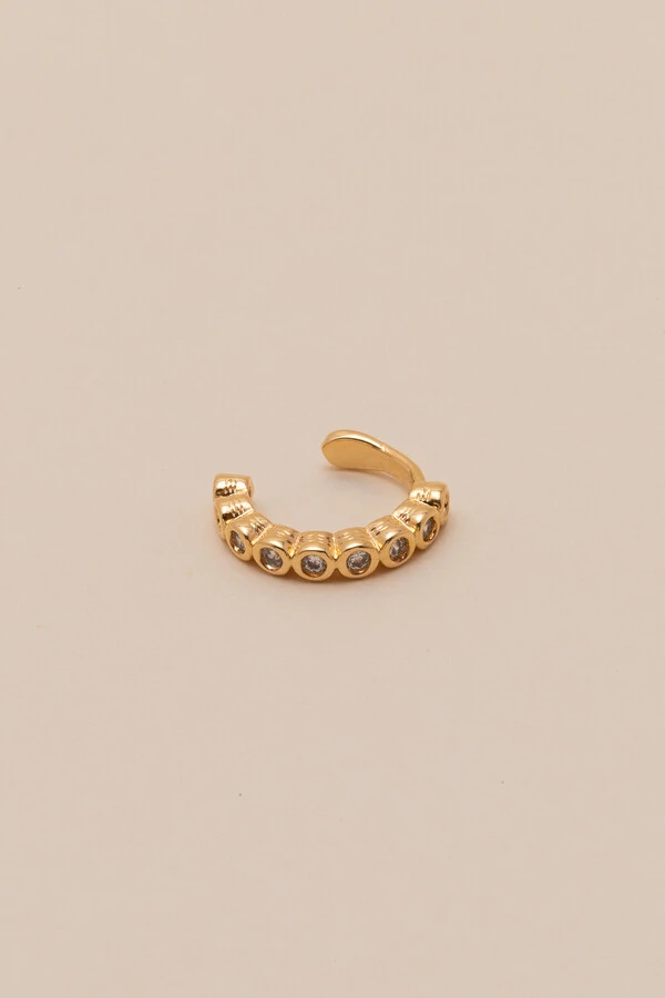 Piercing Fake Micro Zircônia Pé Banho Ouro 18K