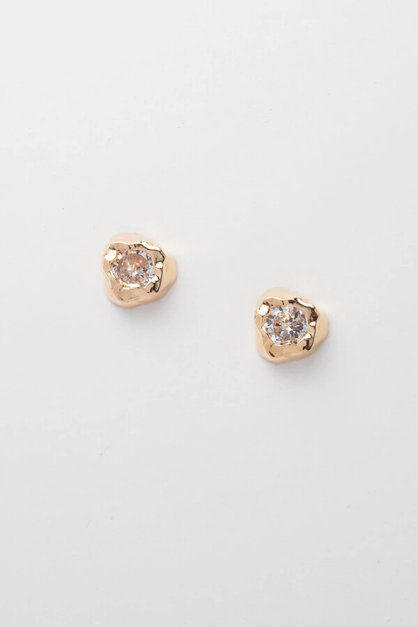 Brinco Dourado Vesúvio Zircônia Cristal