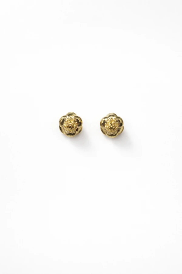 Brinco Flor Banho Ouro 18K