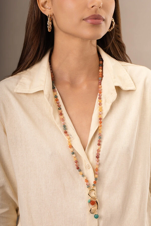 Colar Patuá Da Sorte Marise Jade Banho Ouro 18K