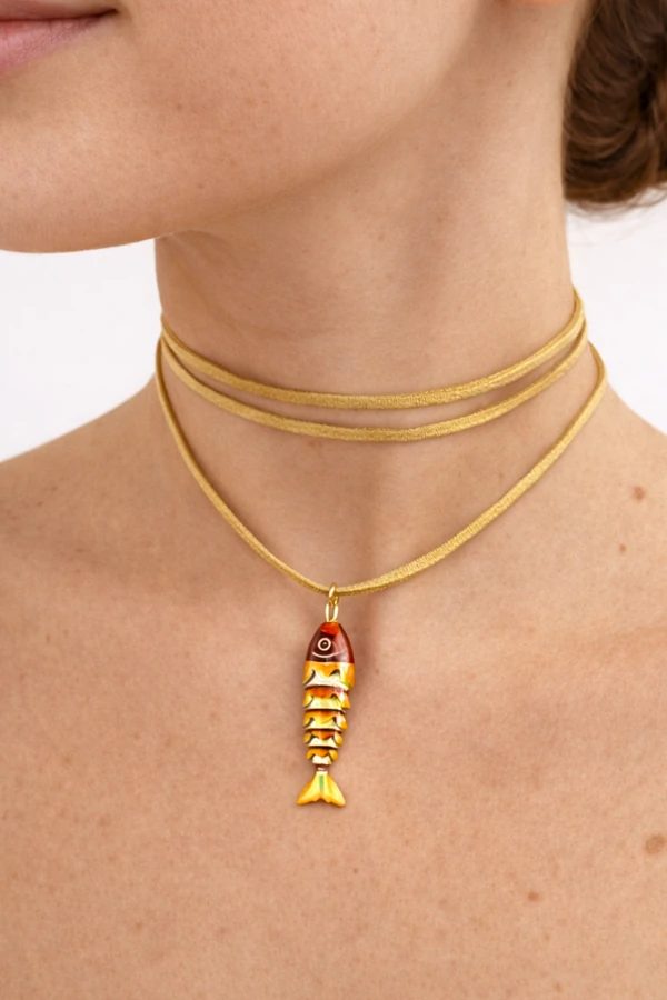 Colar Camurça ViVi Peixinho Fishermans Core