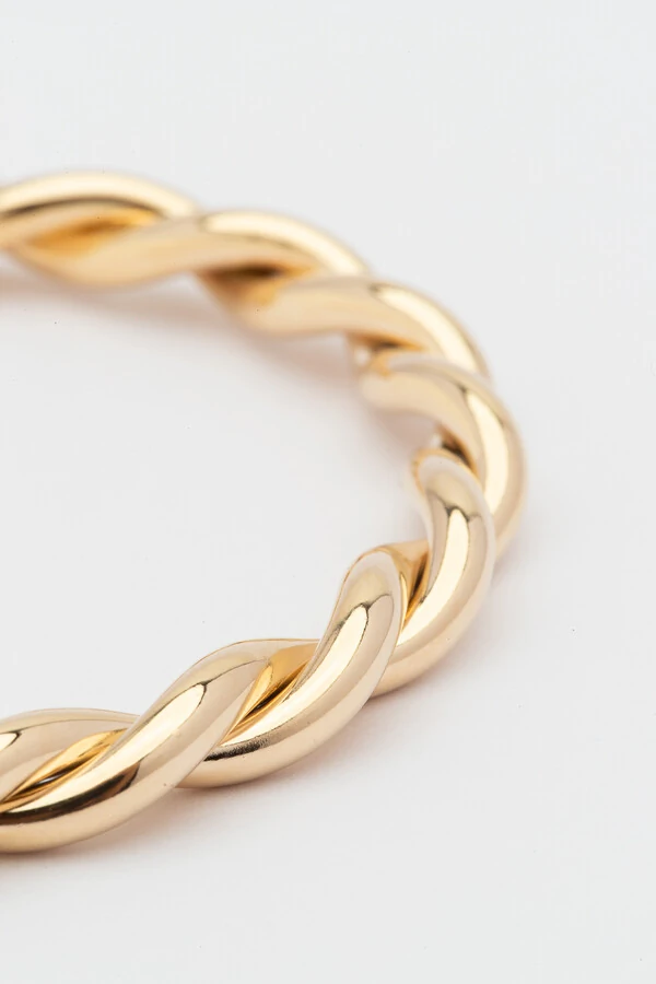 Pulseira Dourada Trançada