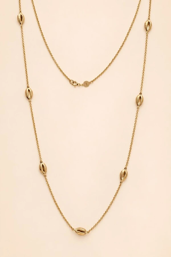 Colar Búzios Longo Dourado