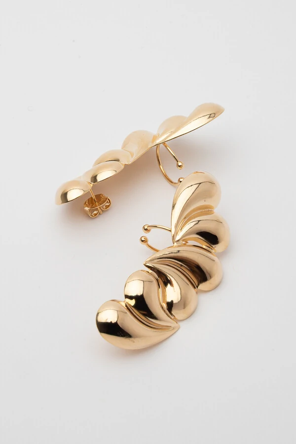 Brinco Dourado Ear Cuff Gotas