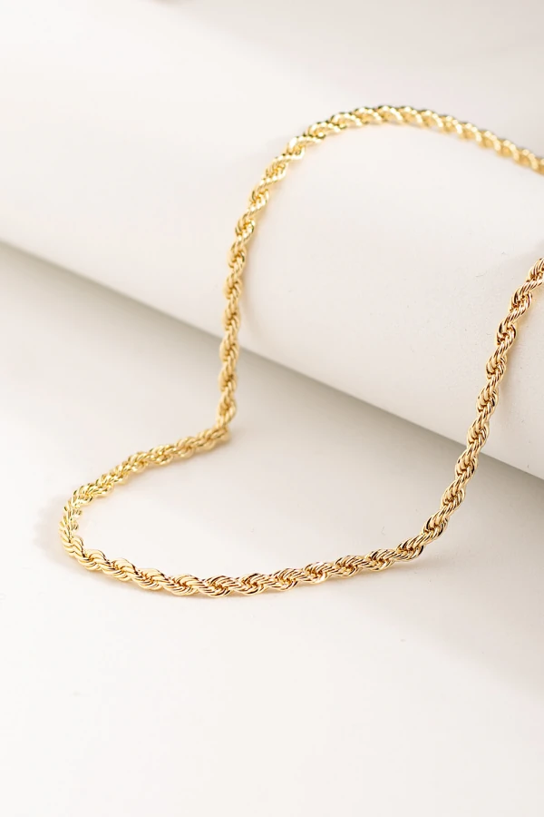 Colar Cordão Baiano Banho Ouro 18K