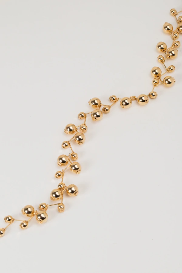 Colar Choker Zig Zag Bubbles Dourado