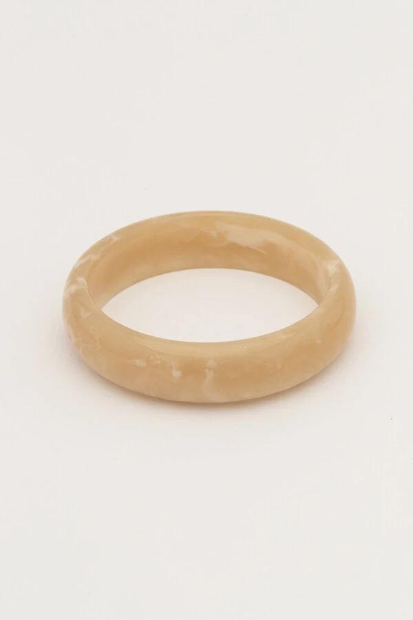 Pulseira Resina Mescla Bege