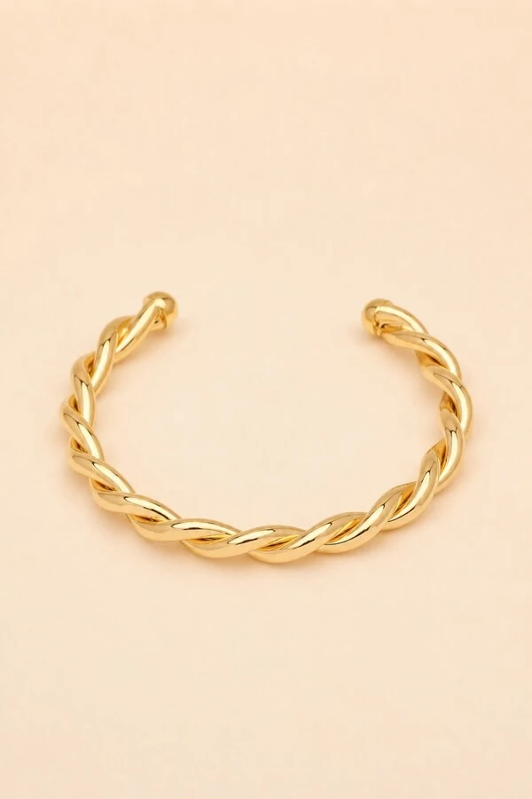 Pulseira Dourada Trançada