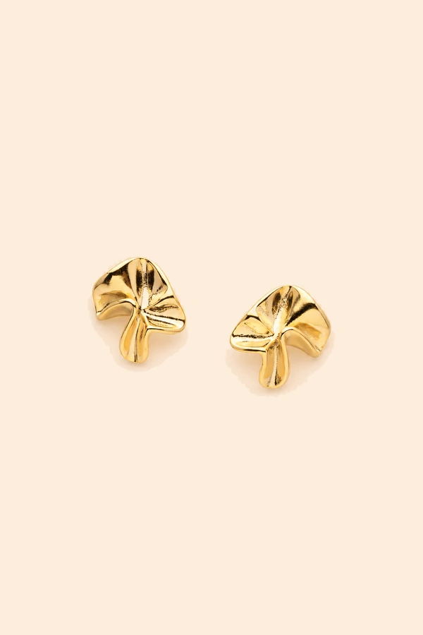 Brinco Dourado Flor Orgânica
