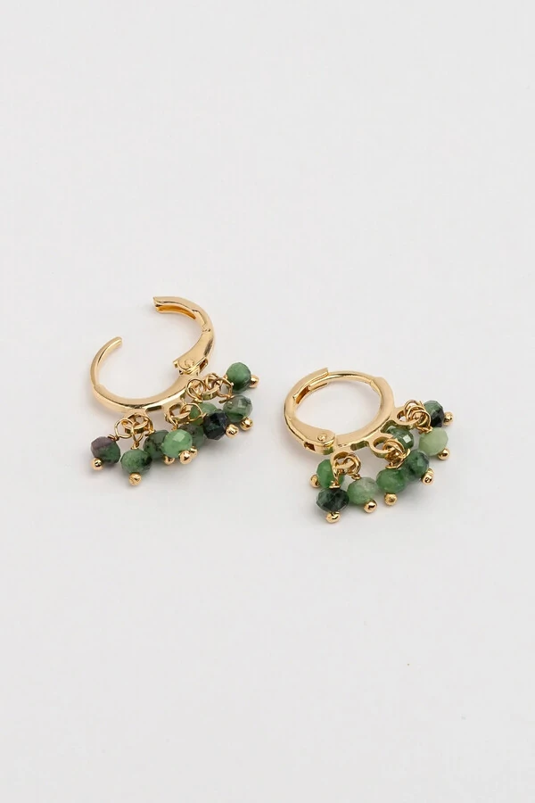 Argola Cachinho Rubizoisita Banho Ouro 18K
