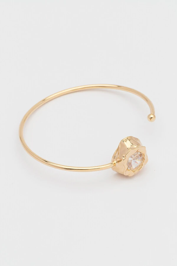 Pulseira Dourada Vesúvio Zircônia Cristal