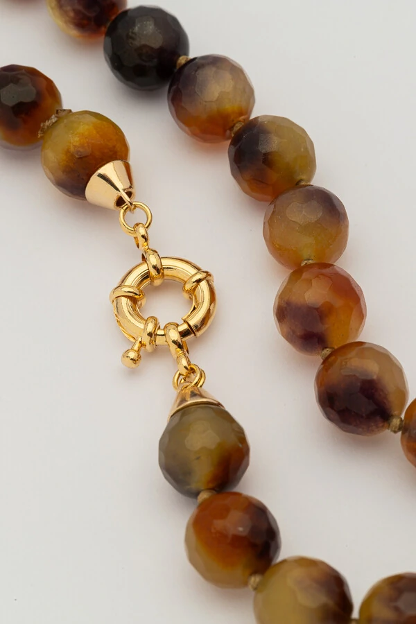 Colar Lavie Jade Mescla Banho Ouro 18K