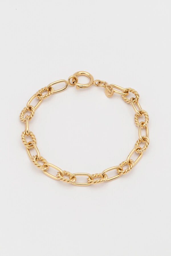 Pulseira Dourada Mix de Elos