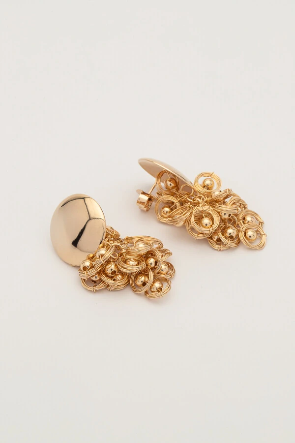 Brinco Dourado Pastilha Cachinhos
