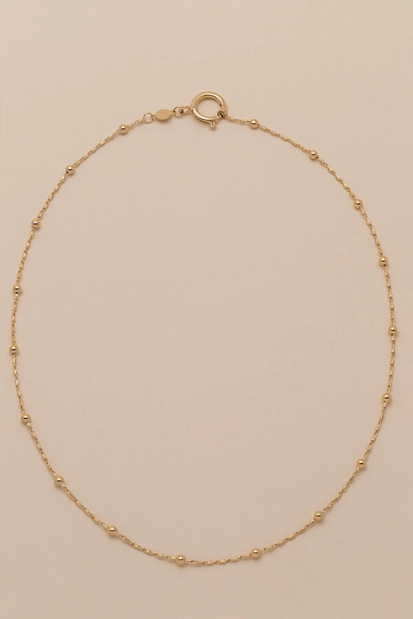 Colar Curto Vitta Dourado Esferas