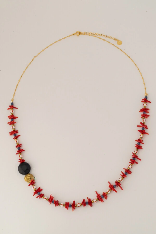 Colar Fishermen’s Core Jade Blue Palito Banho Ouro 18K