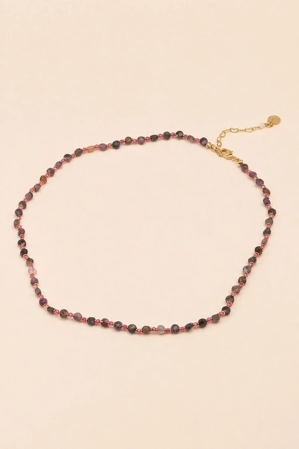 Colar Choker Safira Mini Zircônia Banho Ouro 18K