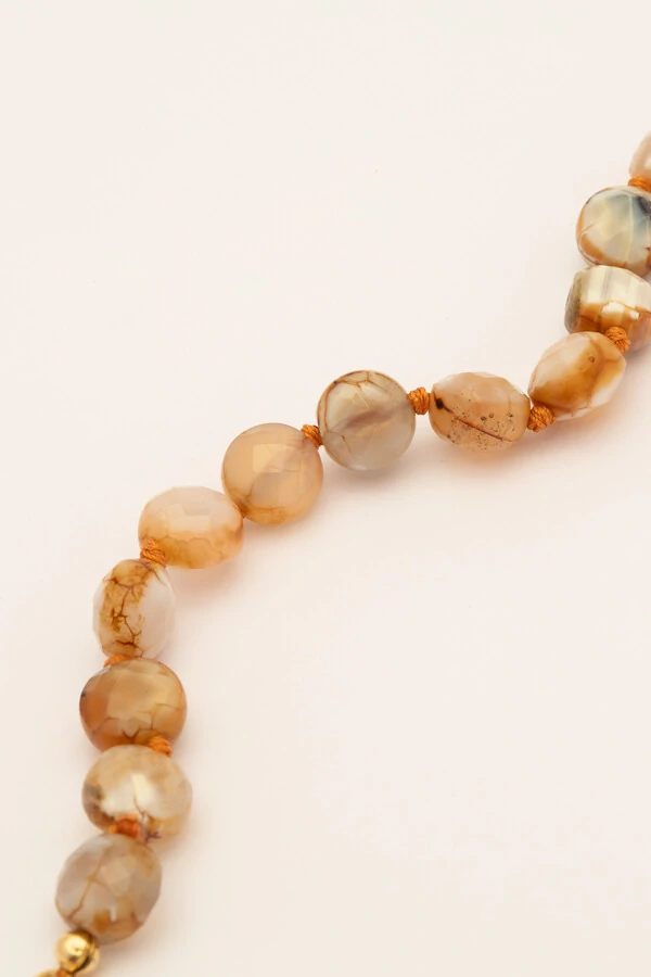 Pulseira Agatha Natural Coin Banho Ouro 18K