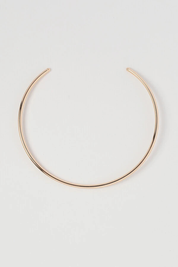 Colar Dourado Choker Tubo