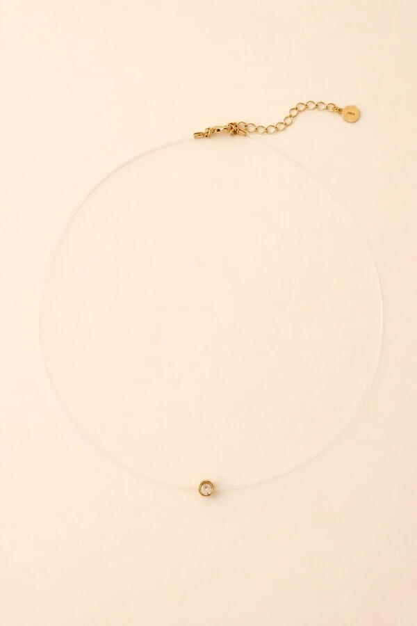 Colar Choker Nylon Ponto de Luz