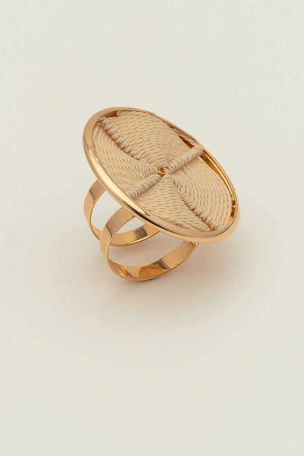 Anel Dourado Aro Palha