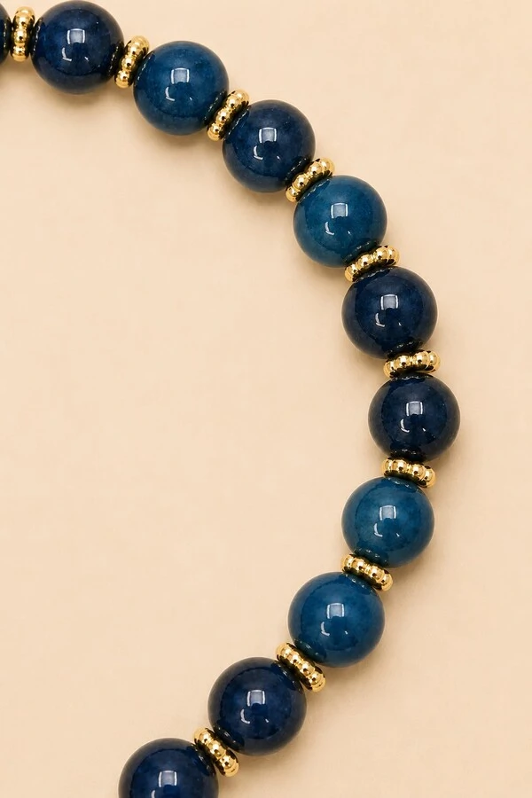 Pulseira Liza Apatita Banho Ouro 18K